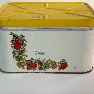 Vintage Cheinco Mid Century Modern Metal Bread Box Spice Of Life